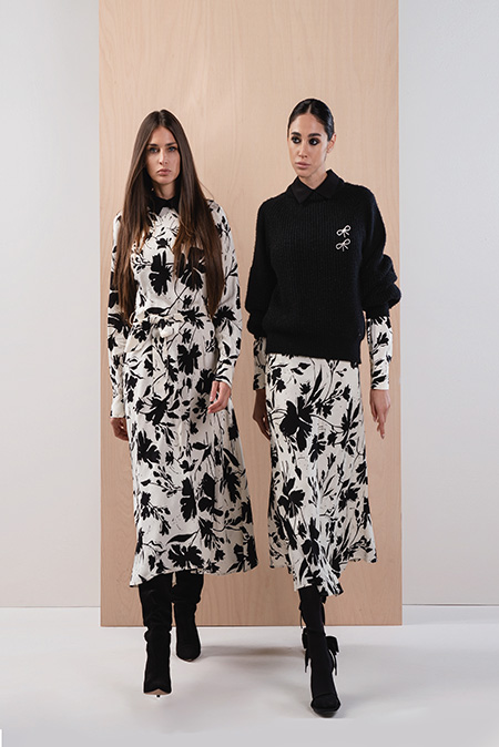 Suknja A kroja sa visokim strukom u dezenu Tiffany Production